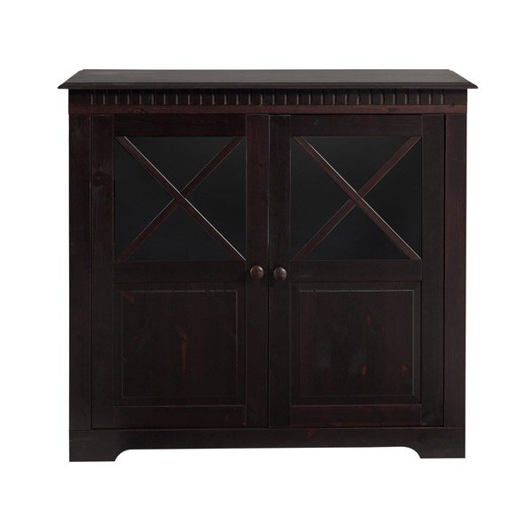 Vitrină maro închis din lemn de pin 95x35 cm Lisa – Støraa