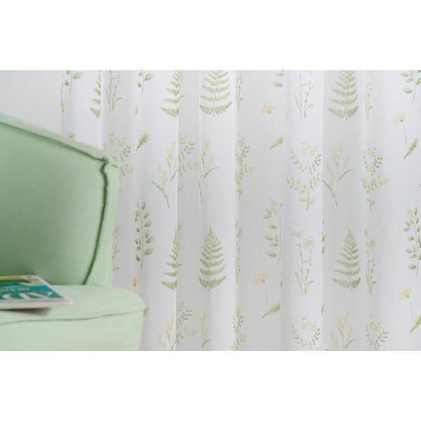 Perdea albă/verde 140x245 cm Caledonia – Mendola Fabrics-image-3
