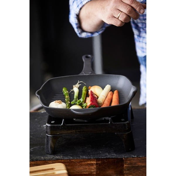 Tigaie de tip grill din fontă 28x28 cm – Holm-image-1