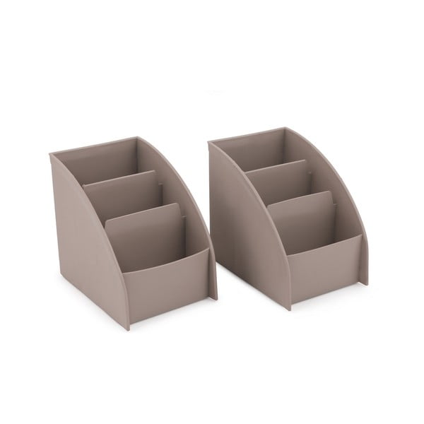 Organizator de baie bej pentru cosmetice din plastic – Hermia-image-4