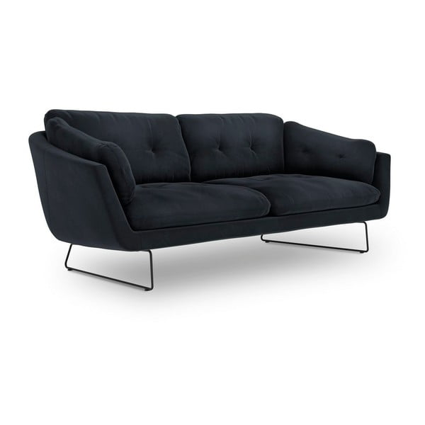Canapea cu tapițerie de catifea Windsor & Co Sofas Gravity, albastru închis-image-2