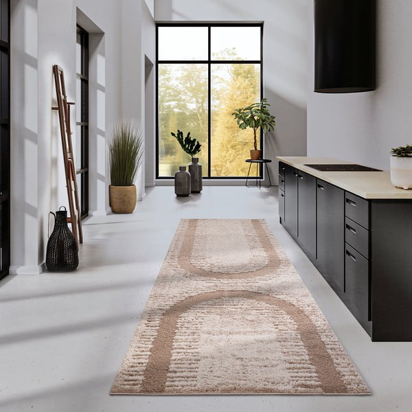 Covor tip traversă bej 80x240 cm Bartoux Beige – Elle Decoration-image-1