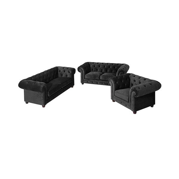 Canapea Max Winzer Orleans Velvet,216 cm, 216 cm, negru-image-2