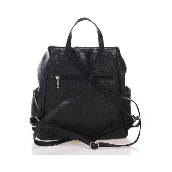 Rucsac din piele Lisa Minardi Mardi, negru-image-1