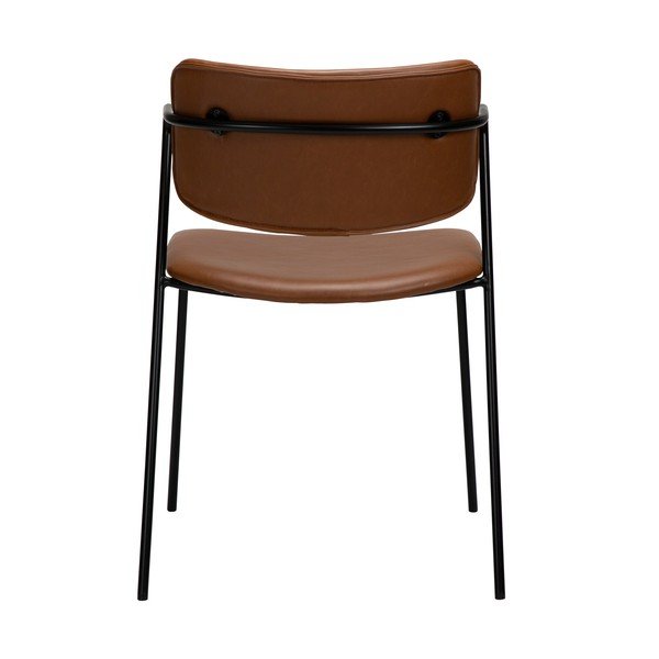 Scaun cu husă din piele artificială DAN-FORM Denmark Zed, maro-image-2