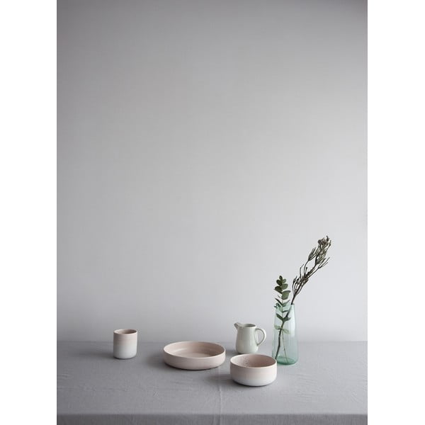 Bol din gresie ÅOOMI Dust, ø 15 cm, roz - alb-image-1