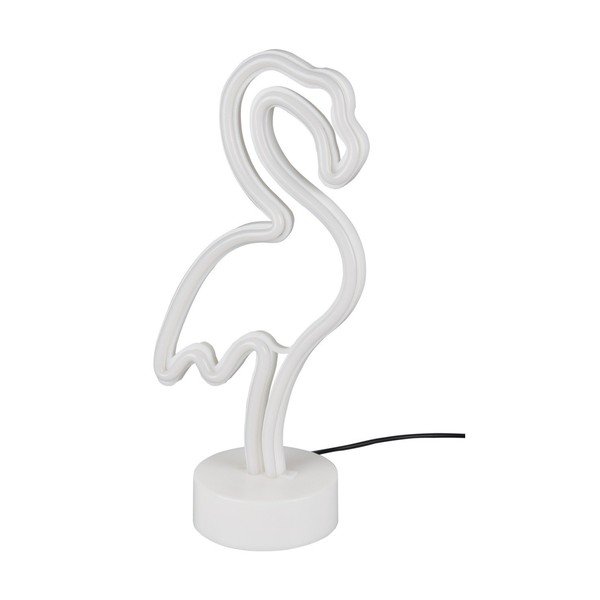 Veioză albă LED (înălțime 29 cm) Flamingo – Reality-image-1