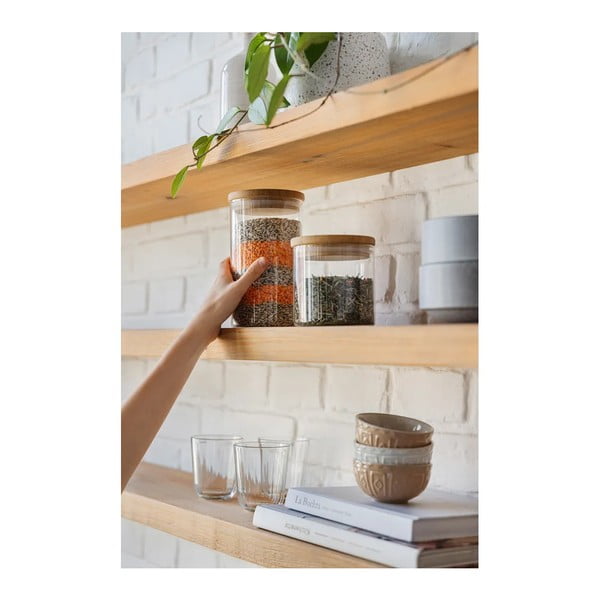 Recipiente 2 buc. din sticlă pentru alimente – Bonami Essentials-image-1