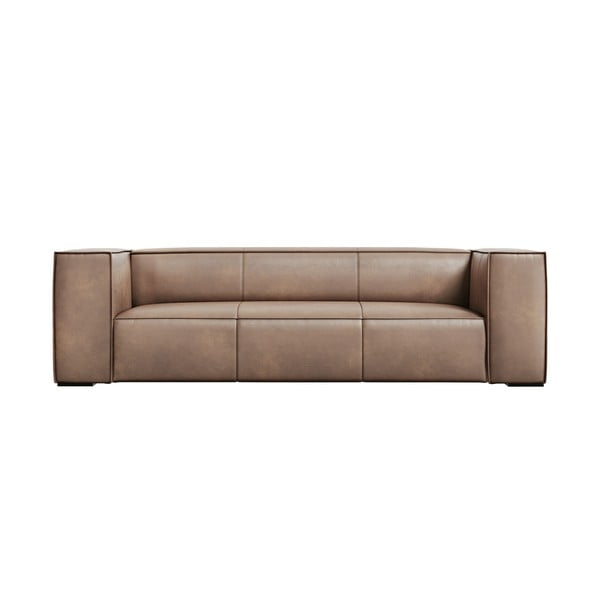 Canapea maro deschis cu tapițerie din piele 227 cm Madame – Windsor & Co Sofas