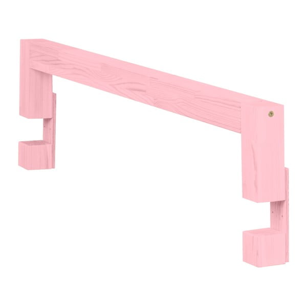 Panouri laterale din lemn de pin pentru patul Benlemi Safety, lungime 90 cm, roz