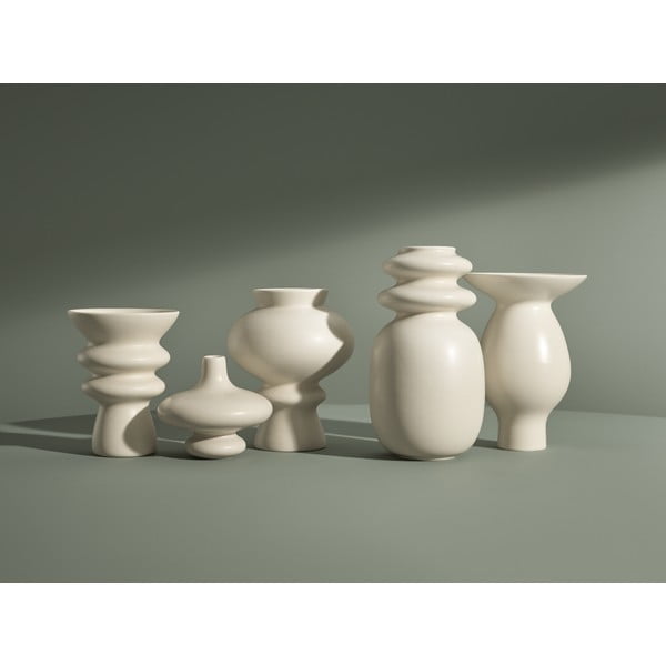 Vază din ceramică Kähler Design Kontur, înălțime 25 cm, crem-image-2