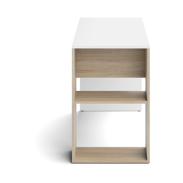 Birou alb cu aspect de stejar 114x50 cm Yale - TemaHome -image-3