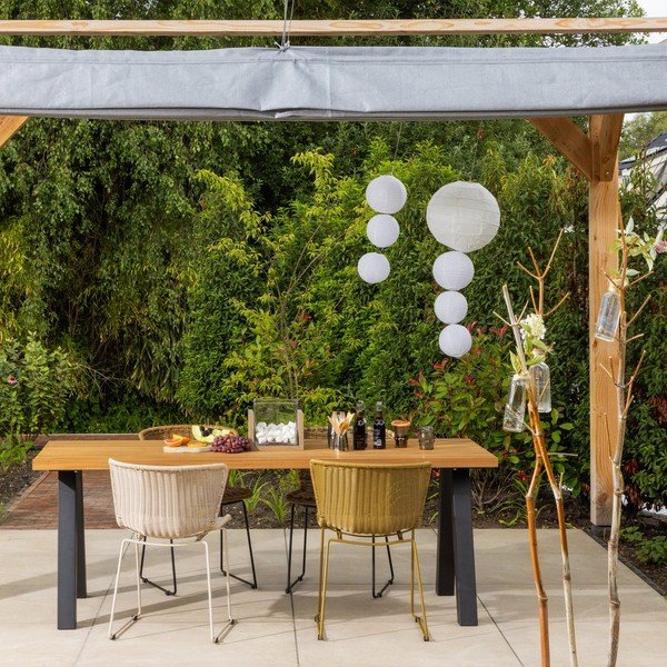 Scaune de grădină bej 2 buc. din ratan artificial Wings – WOOOD-image-1