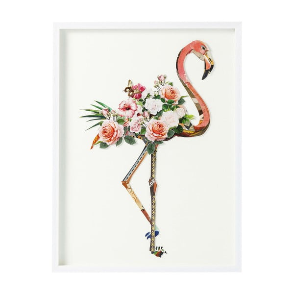 Tablou Kare Design Art Flamingo, 100 x 75 cm