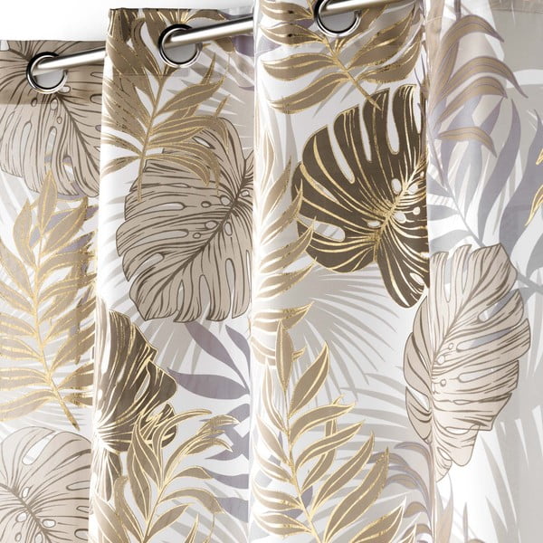 Draperie gri-aurie 140x260 cm Mogador – douceur d'intérieur-image-1