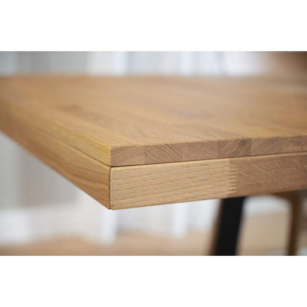 Extensie blat din lemn de stejar lustruit pentru masa de dining Rowico Brooklyn-image-3