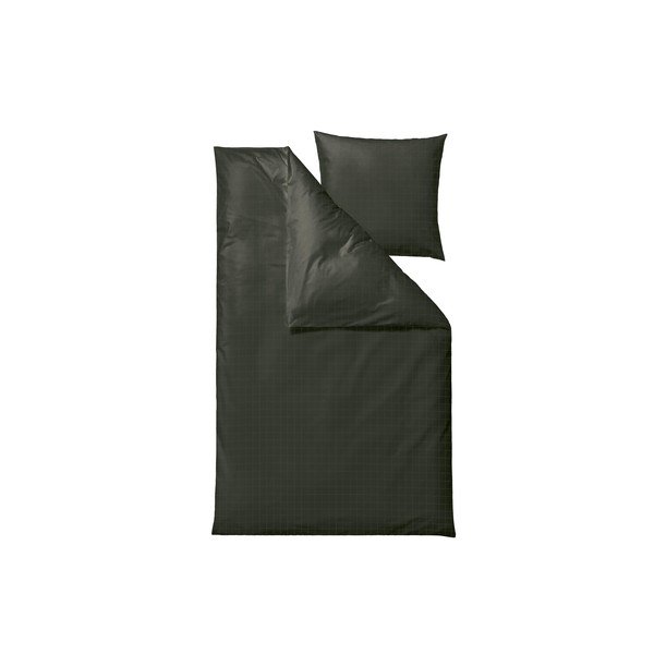 Lenjerie de pat verde din damasc pentru pat de o persoană 140x200 cm Clear – Södahl-image-1