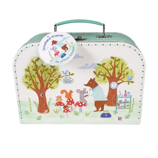 Organizatoare de jucării pentru copii 3 buc. din carton 21x28x8 cm Woodland Friends – Rex London-image-2