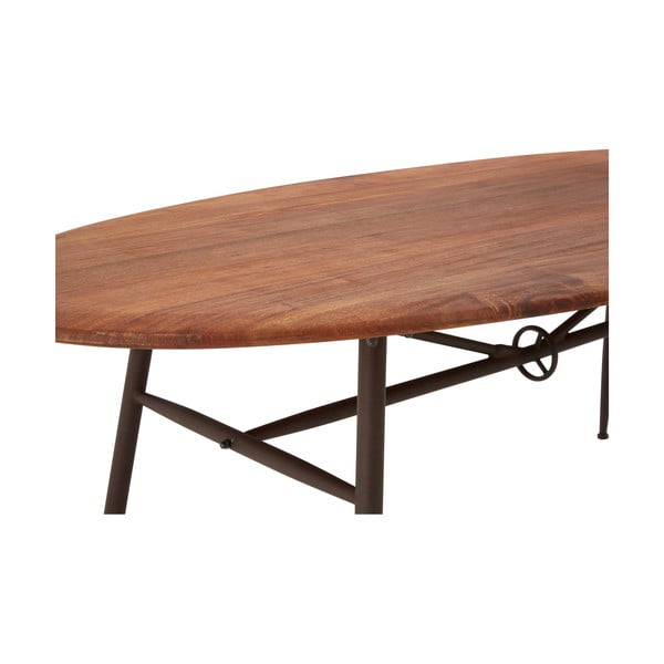 Masă de dining din lemn   de nuc 104x219 cm New Foundry – Premier Housewares-image-2