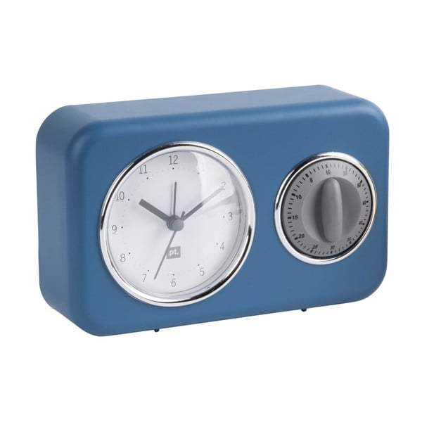 Ceas cu timer de bucătărie PT LIVING Nostalgia, albastru