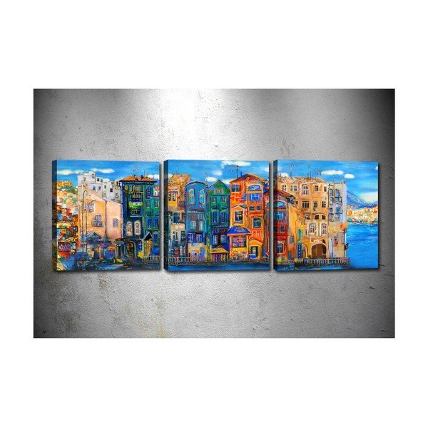 Set 3 tablouri Tablo Center City View