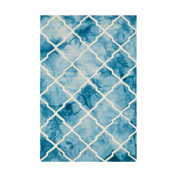 Covor țesut manual Bakero Batik, 153 x 244 cm, albastru 