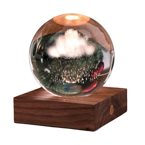 Decorațiune luminoasă maro închis cu USB Amber – Gingko