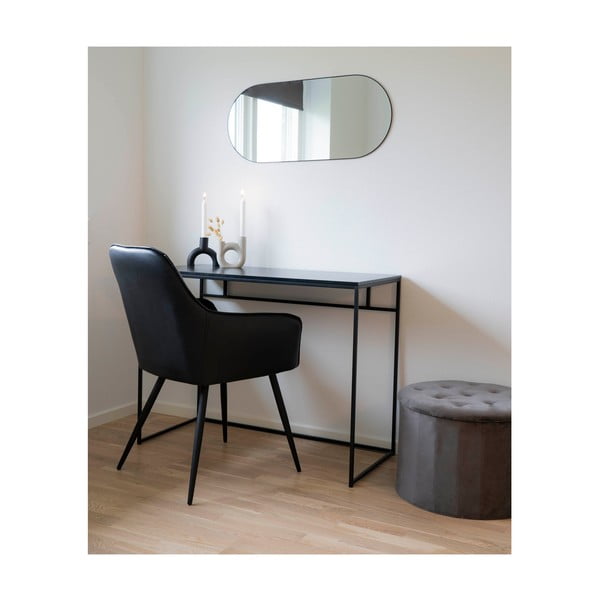 Oglindă de perete cu ramă neagră House Nordic Jersey, 35 x 80 cm-image-1