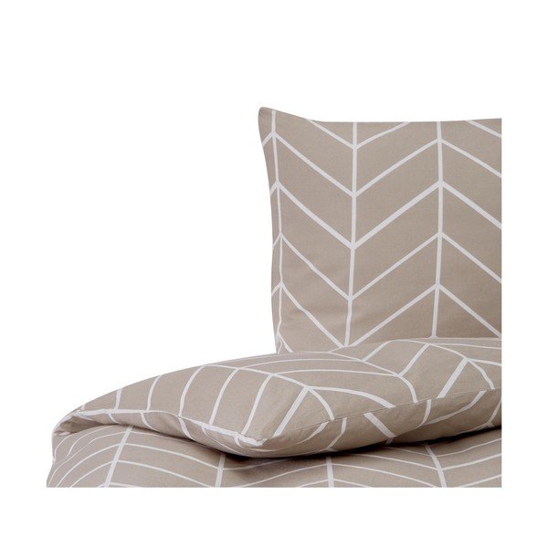Lenjerie de pat din flanel Westwing Collection Yule, 155 x 220 cm, bej-image-2