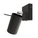 Spot negru din metal ø 6 cm Etna – Sollux