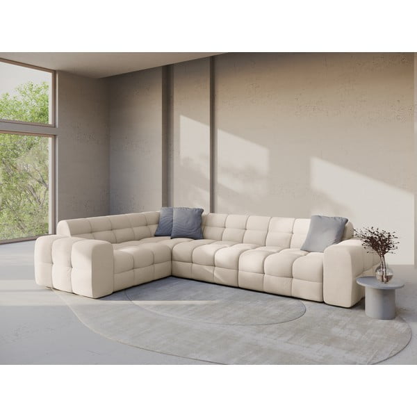 Colțar bej (cu colț pe partea stângă, în formă de ”L”) Kendal – Micadoni -image-1