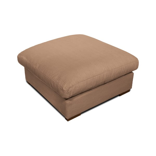 Taburet maro deschis cu tapițerie din catifea reiată Comfy – Scandic-image-3