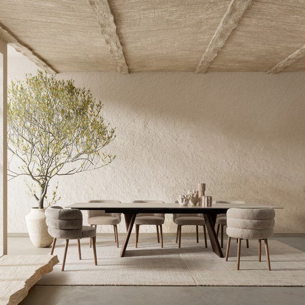 Scaun de dining gri tapițat Ilma – Bizzotto-image-1