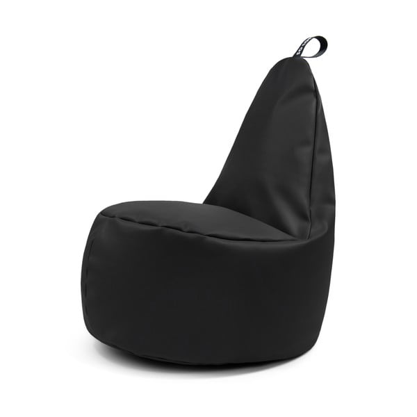 Fotoliu bean bag negru cu tapițerie din imitație de piele Lull XL – So Soft?