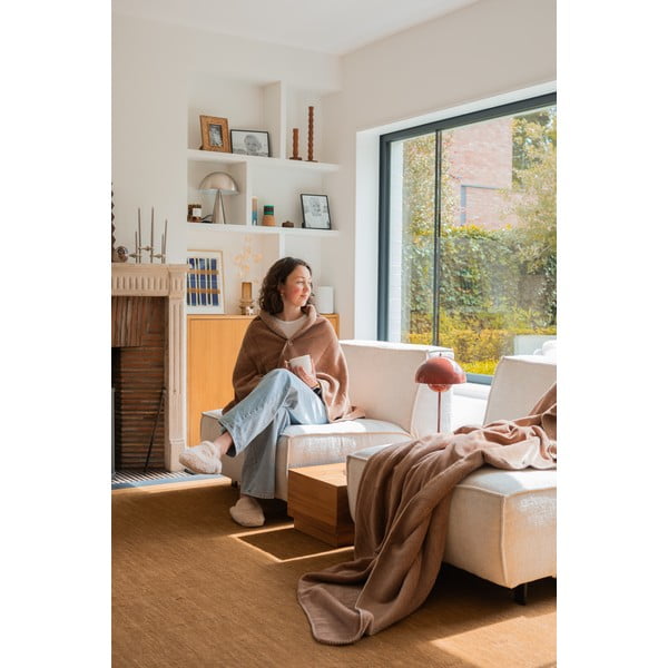 Pătură maro din micropluș/cocolino 150x200 cm Tomo – Tiseco Home Studio-image-2