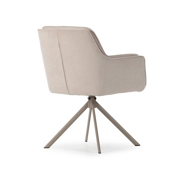 Set de scaune de sufragerie bej 2 buc. tapițat Keiko – Marckeric-image-4