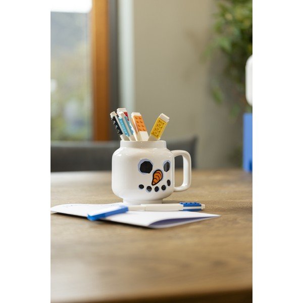 Cană pentru copii albă pentru latte din ceramică 255 ml Snowman – LEGO®-image-2