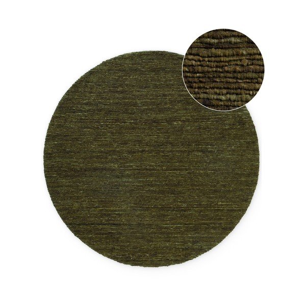 Covor verde închis țesut manual rotund din lână ø 160 cm Bexley Woolwich – Ted Baker