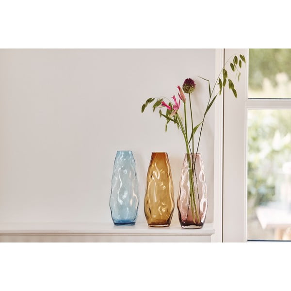 Vază din sticlă Bahne & CO, înălțime 28 cm, albastru deschis-image-1