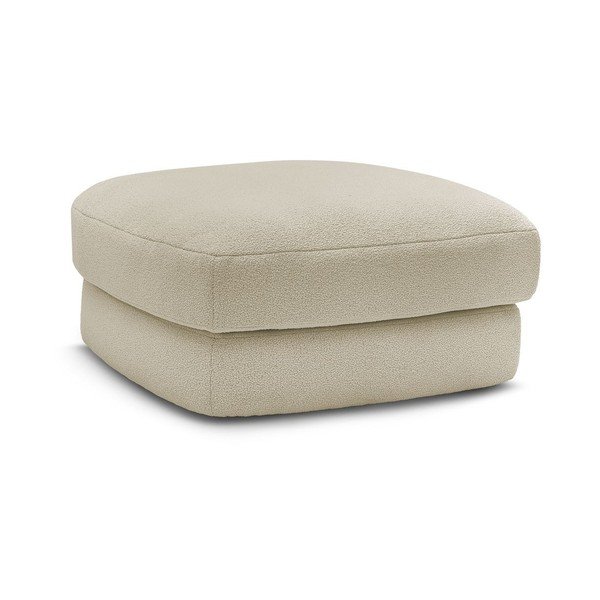 Taburet bej cu tapițerie din țesătură bouclé Leonore – Bobochic Paris