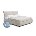 Pat dublu tapițat bej cu spațiu de depozitare cu saltea/ somieră 180x200 cm Myra Pillow - Bonami Selection