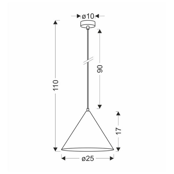 Lustră maro cu abajur din sticlă ø 25 cm Dunca – Candellux Lighting-image-4