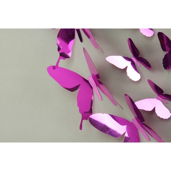Set 12 autocolante 3D adezive Ambiance Butterflies, mov-image-3