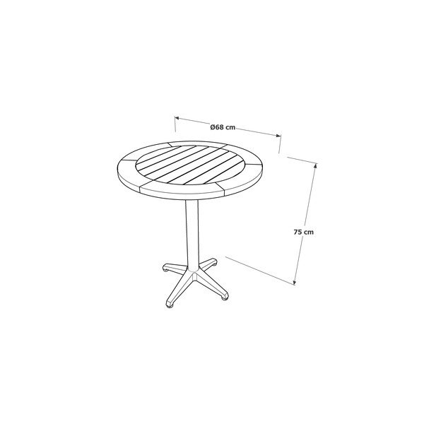 Masă de grădină rotundă din aluminiu ø 68 cm Spring – Ezeis-image-2