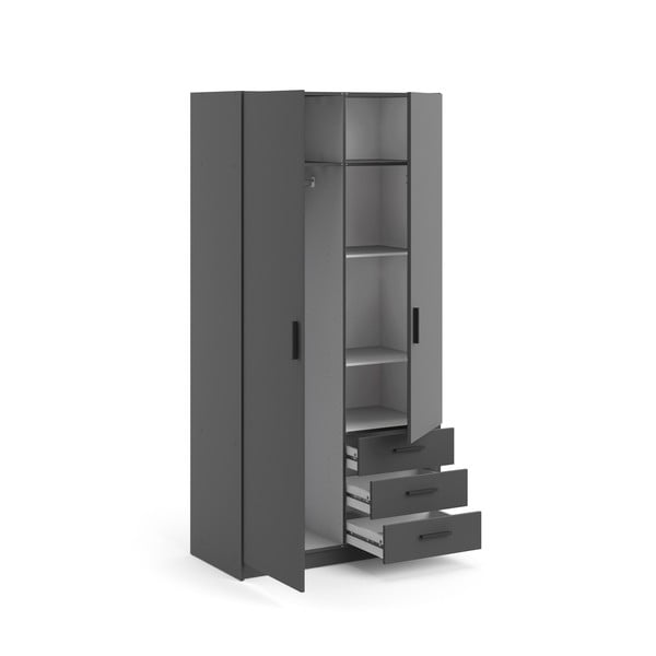 Șifonier gri închis 99x200 cm Sprint – Tvilum-image-4