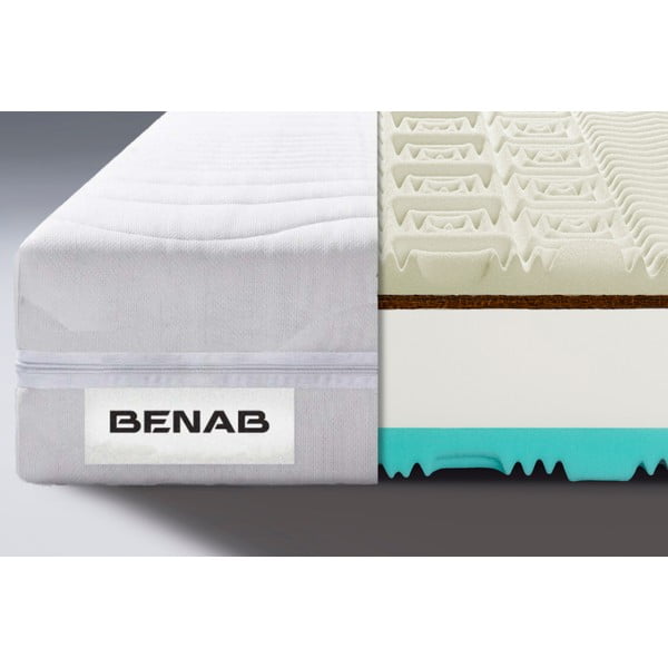 Saltea fermă/mediu-fermă din spumă reversibilă 100x200 cm Visco Touch – BENAB-image-1