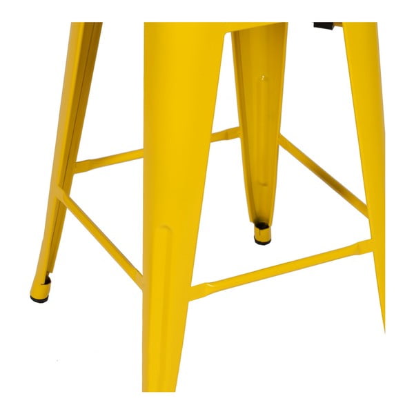 Set de scaune de bar galben 2 buc. din metal (înălțime șezut 61 cm) – Ixia-image-4