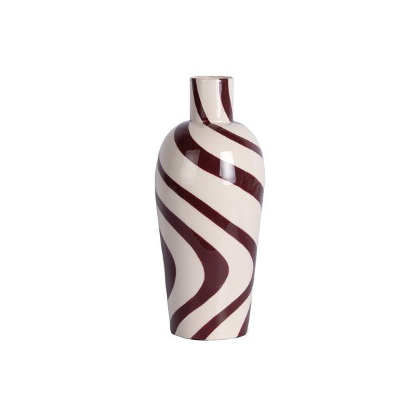 Vază burgundy/albă din oțel (înălțime 30 cm) Dublin Swirl – PT LIVING