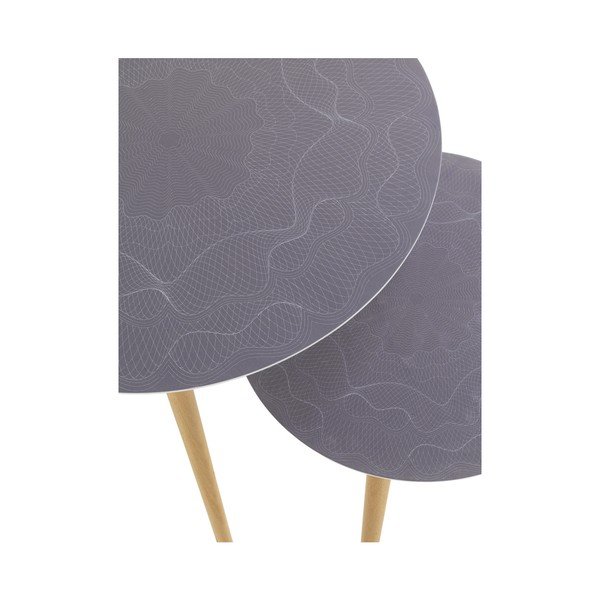 Set 2 măsuțe de cafea Geese Nordic Style Grisso, ⌀ 60 cm-image-1