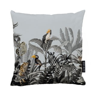 Pernă decorativă din bumbac Butter Kings Exotic Animals, 50 x 50 cm, albastru - gri